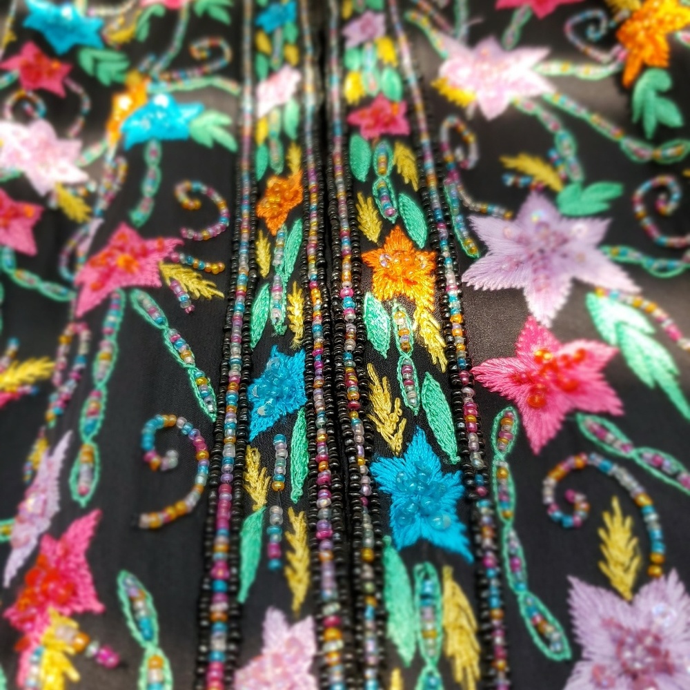 Vintage jacket Scala Handmade Beaded jacket 1980s